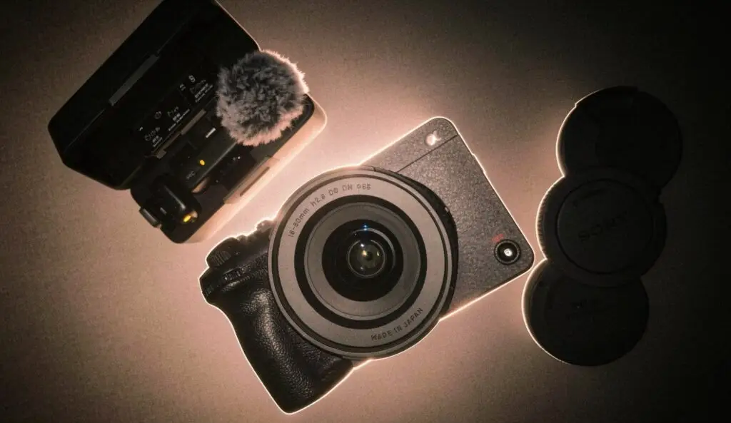 sony kameranın və dji mikrafonun estetik şəkili